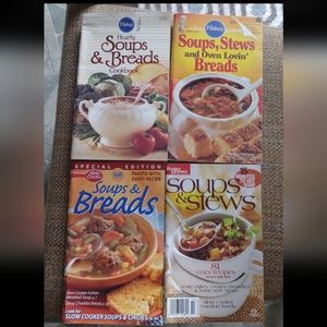 Four soups & breads cookbooks